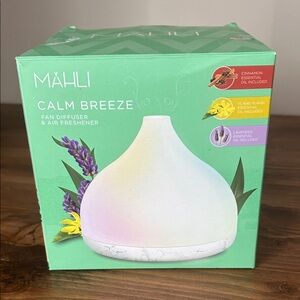 Mahli Calm Breeze Fan Diffuser with 3 scents. New in box